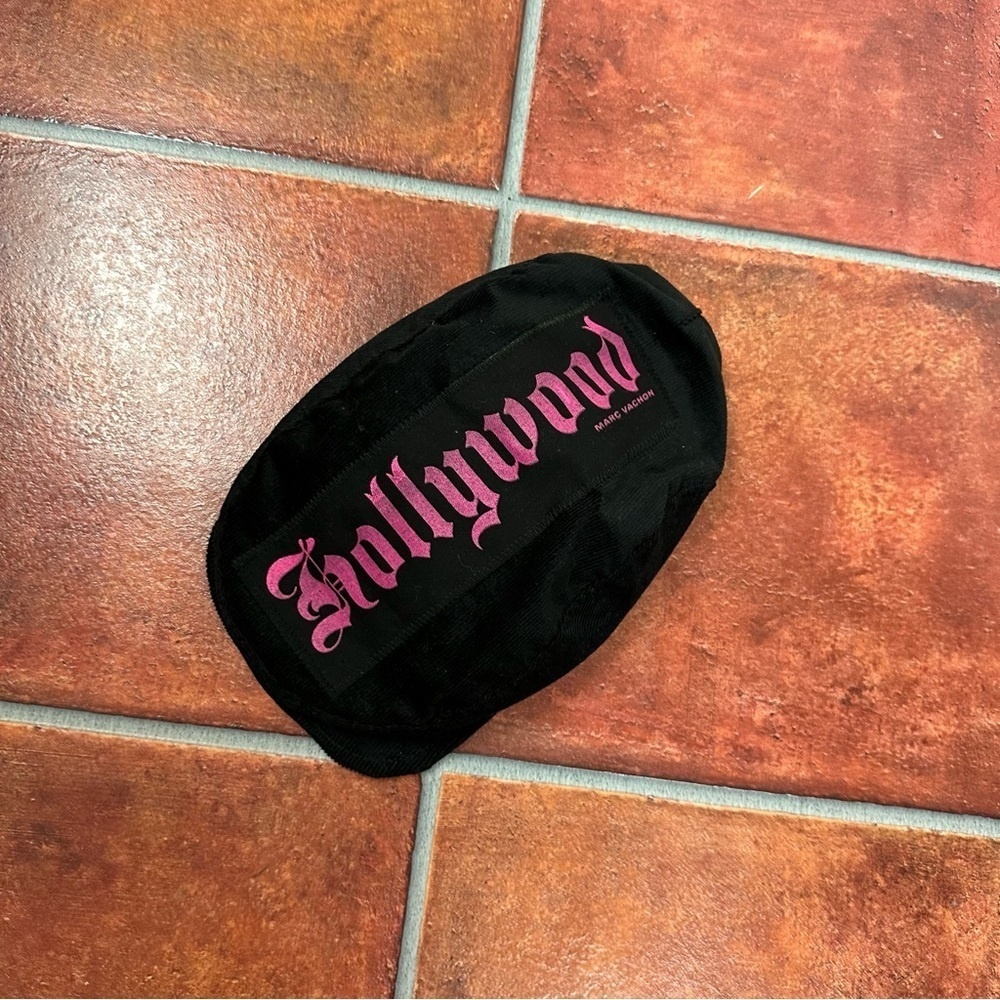 Marc Vachon Newsboy Graphic Hat in Scripted Pink - Picture 2 of 9